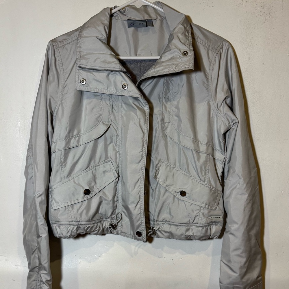 Athleta Light Gray Utility Jacket